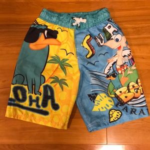 Disney Phineas and Ferb boys swimming trunks